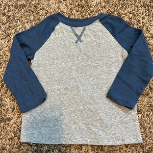 Jumping Beans Navy and Gray Long Sleeve Tee